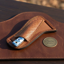 Load image into Gallery viewer, Blue Kirinite Farrier Rasp Skinner with Marbled Handle