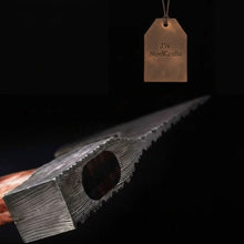 Load image into Gallery viewer, Pattern-Welded Damascus Viking Bearded Axe for Heavy Chopping and Trail Use