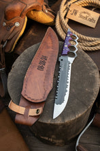 Load image into Gallery viewer, Apocalypse Trench Knife Machete 12 Inch Full Tang Survival Blade with Knuckle Guard
