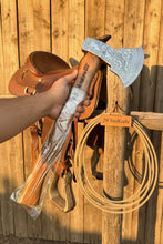 Load image into Gallery viewer, Damascus Steel Bearded Bushcraft Axe for Camping and Woodcraft