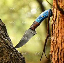 Load image into Gallery viewer, Blue &amp; Rosewood Handle Cowboy Belt Knife for Ranch Work and Collecting