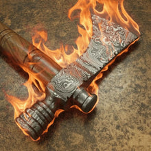 Load image into Gallery viewer, Damascus Smoking Axe Straight Handle 19 Inch