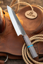 Load image into Gallery viewer, Japanese Gyuto Chef Knife 8” – Kurouchi Finish Blade with Wa Handle, Traditional Meiji Style