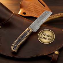 Load image into Gallery viewer, Dual-Tone Pakkawood Bone Bull Cutter with Stacked Handle Design