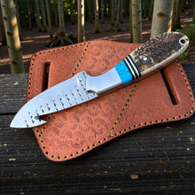 Load image into Gallery viewer, D2 Steel Cowboy Gut Hook Knife | 5mm Thick Blade | Pancake Sheath