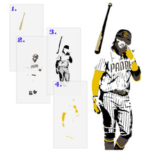 Load image into Gallery viewer, Fernando Tatis Jr. Bat Flip 4 Layer Stencil Set