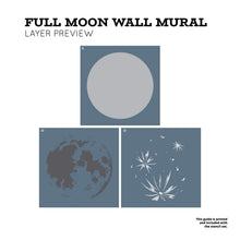 Load image into Gallery viewer, Full Moon Wall Mural Stencil Set
