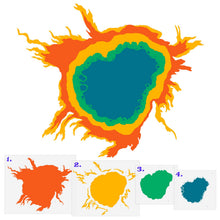 Load image into Gallery viewer, Grand Prismatic Spring Yellowstone Wall Mural Stencil Set