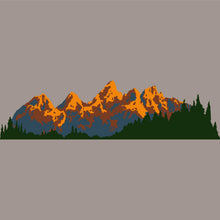 Load image into Gallery viewer, Grand Teton Mountains Wall Mural Stencil Set