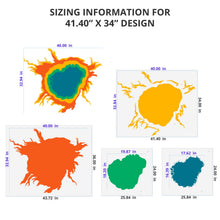 Load image into Gallery viewer, Grand Prismatic Spring Yellowstone Wall Mural Stencil Set