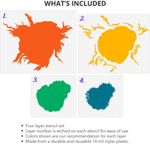 Load image into Gallery viewer, Grand Prismatic Spring Yellowstone Wall Mural Stencil Set