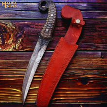 Load image into Gallery viewer, Hand forged Damascus Ringtail Hunting Knife