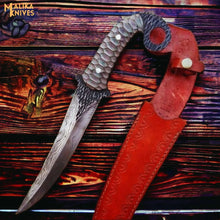 Load image into Gallery viewer, Hand forged Damascus Ringtail Hunting Knife