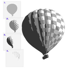 Load image into Gallery viewer, Hot Air Balloon 4 Layer Stencil Set