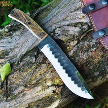 Load image into Gallery viewer, D2 Stag Hunting Knife Full Tang 7 Inch Blade