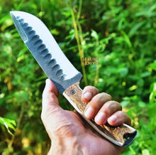 Load image into Gallery viewer, D2 Stag Hunting Knife Full Tang 7 Inch Blade