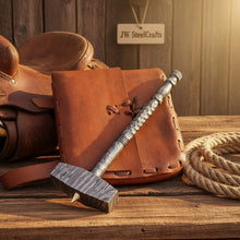 Load image into Gallery viewer, Rawhide Ranger Hammer 18" Handmade One-Piece Forged Steel Blacksmith Hammer