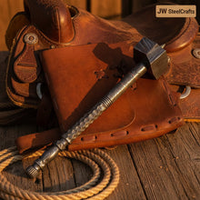 Load image into Gallery viewer, Rawhide Ranger Hammer 18" Handmade One-Piece Forged Steel Blacksmith Hammer