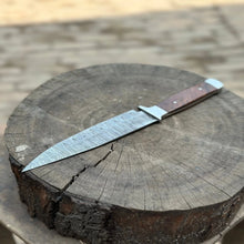 Load image into Gallery viewer, European Carving Knife Damascus Blade Wooden Handle Fixed Blade Tool