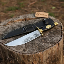 Load image into Gallery viewer, Classic American Clip Point Bowie Knife Fixed Blade 9 Inch Hunting Knife with Guard