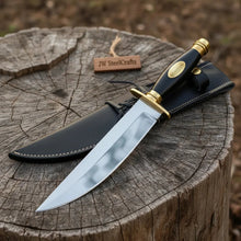 Load image into Gallery viewer, Classic American Clip Point Bowie Knife Fixed Blade 9 Inch Hunting Knife with Guard
