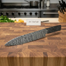 Load image into Gallery viewer, Handmade Twisted Damascus Chef Knife Blade Blank Gyuto Style for Custom Knife Making