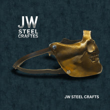 Load image into Gallery viewer, Handmade Metallic Half Face Mask | Golden Cast Art Mask for Display