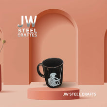 Load image into Gallery viewer, Spartan Warrior Mug | Black Ceramic Coffee Cup | JW SteelCrafts