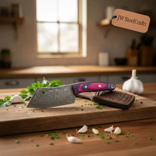 Load image into Gallery viewer, Ko-Bunka Knife Damascus Steel, Reverse Tanto