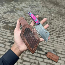 Load image into Gallery viewer, Ko-Bunka Knife Damascus Steel, Reverse Tanto