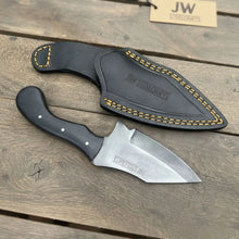 Load image into Gallery viewer, Handmade Tanto Hunting Knife with Black Micarta Handle