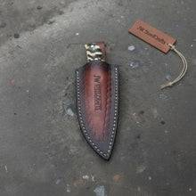 Load image into Gallery viewer, Compact Outdoor Knife Stainless Steel Blade  Ram Horn or Wengi Wood Handle