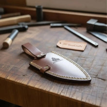 Load image into Gallery viewer, Ko Bunka Damascus Knife Reverse Tanto USA Flag Handle