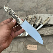 Load image into Gallery viewer, 6-Piece High Carbon Steel Chef Knife Set — Synthetic Stag Antler Handles