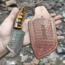 Load image into Gallery viewer, Handmade Damascus Mini EDC Knife — Everyday Carry Survival Tool