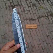 Load image into Gallery viewer, 8-Inch Gyuto Chef Knife Twisted Damascus Blade with Blue &amp; Red Pakka Wood Handle (Full Tang, Hand-Forged)