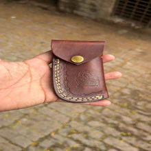 Load image into Gallery viewer, Handmade Damascus Steel Folding Pocket Knife with Bone Handle &amp; Engraved Brass Bolsters