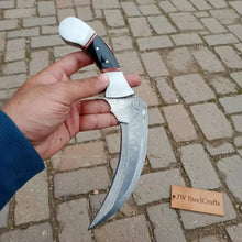 Load image into Gallery viewer, Karambit Knife with Black horn and Stainless steel handle.
