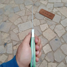 Load image into Gallery viewer, 6-Inch Damascus Chinese Vegetable Cleaver with Green Bone Handle