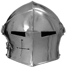 Load image into Gallery viewer, Halloween Medieval Barbuta Helmet Knights Templar Crusader Armor Helmet (Steel)