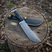 Load image into Gallery viewer, Hunting Knife Hunting 10.50" Tanto Style Knife with Buffalo Horn Handle with Sheath
