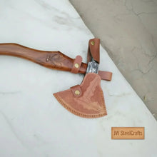 Load image into Gallery viewer, Varrok Spike Tomahawk axe with Damascus Steel Head