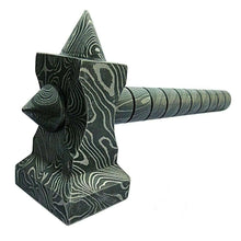 Load image into Gallery viewer, Sculpted Damascus Steel War Hammer 12" Handmade Full Damascus Collectible Piece