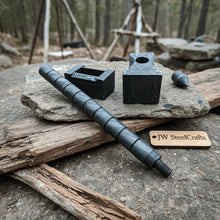 Load image into Gallery viewer, Sculpted Damascus Steel War Hammer 12" Handmade Full Damascus Collectible Piece