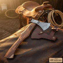 Load image into Gallery viewer, Damascus Skeggox Bearded Viking Axe with Hardwood Handle