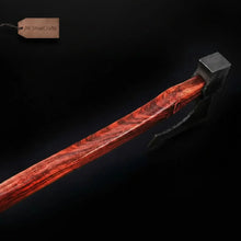 Load image into Gallery viewer, Pattern-Welded Damascus Viking Bearded Axe for Heavy Chopping and Trail Use