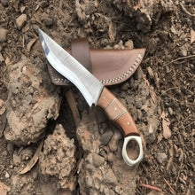 Load image into Gallery viewer, Custom Handmade Stainless Steel hunting knife  leather sheath BM-0096
