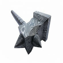 Load image into Gallery viewer, Darkforge Titan Hammer 8" Handmade Full Damascus Steel Collectible with Dual Spikes
