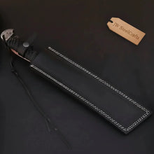 Load image into Gallery viewer, 9 Inch Damascus Steel Tanto Knife with Cord Wrapped Handle – 16 Inch Overall