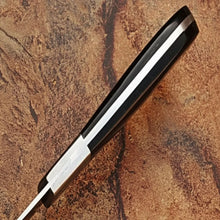 Load image into Gallery viewer, Handcrafted Damascus Steel Chef Knife, Black Resin Handle, Japanese Kitchen Blade by JW SteelCrafts